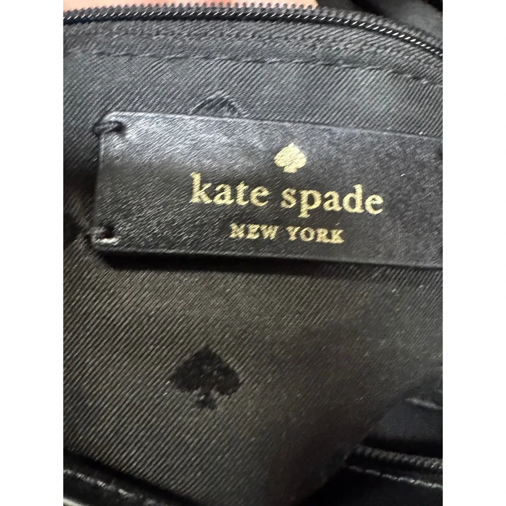 Kate Spade New‎ York Black Leather Tote Bag Shoulder Purse WKRU4071